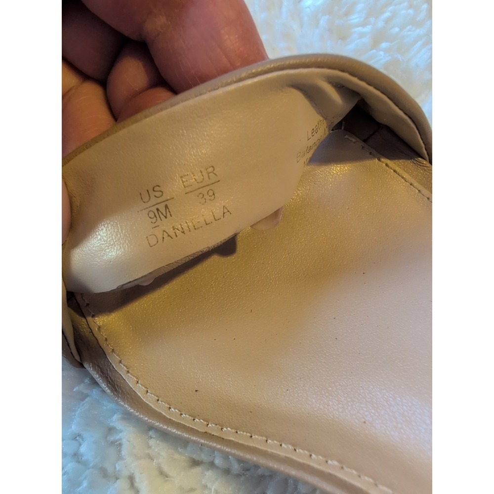 Sam Edelman Daniella Sandal Nude Leather 3.5" Block Heel Ankle Strap Sz 9 M EUC - Picture 6 of 8